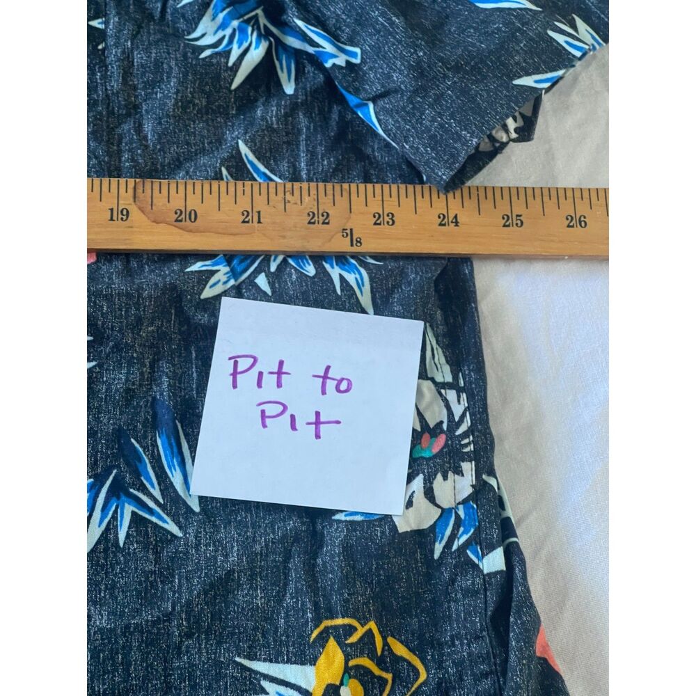 Urban Pipeline Shirt Mens XXL Black Floral Hawaiian Cotton Aloha Beach Casual - Picture 8 of 8